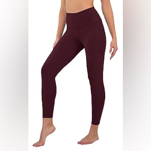 NWOT 90 Degree By Reflex Maroon Purple Active Leggings Size Small - Picture 1 of 8